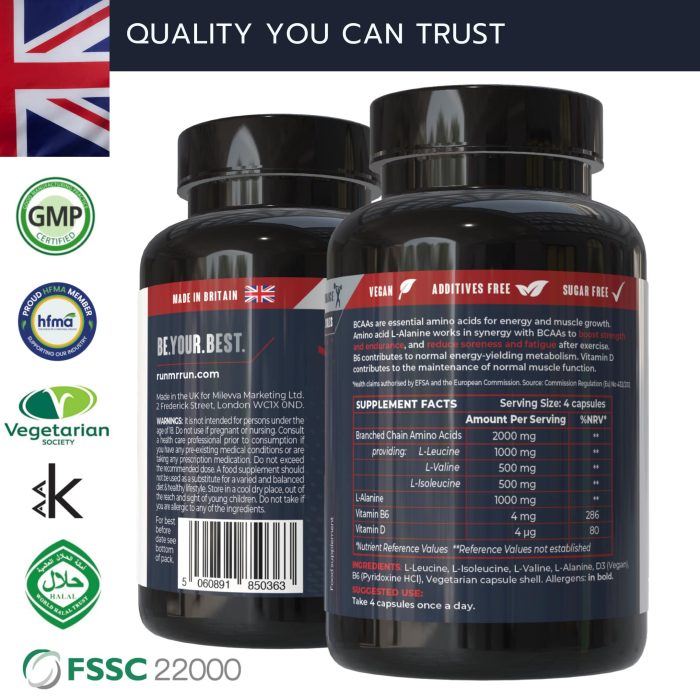branch chain aminos tablets 2:1:1 ratio leucine vitamins uk